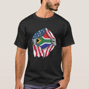 Dentro de Sangue Africano Camisa Bandeira da Áfric