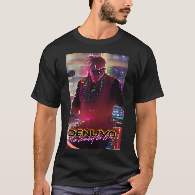 Denuvo Synthwave Jon T-Shirt (Frente)
