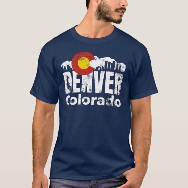 Denver Colorado Mountain T-Shirt (Frente)