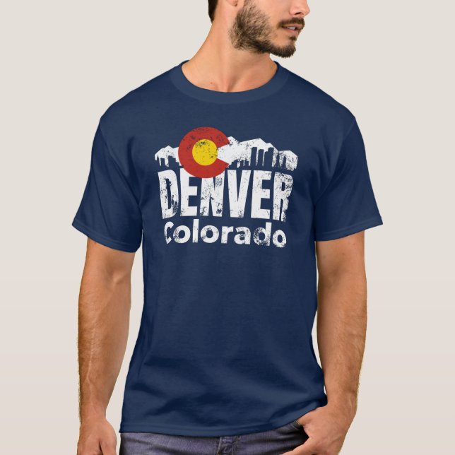 Denver Colorado Mountain T-Shirt (Frente)
