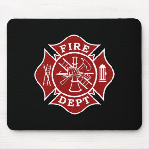 Departamento do fogo/cruz maltesa Mousepad do