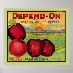 Depender do Poster de Apples de Washington
