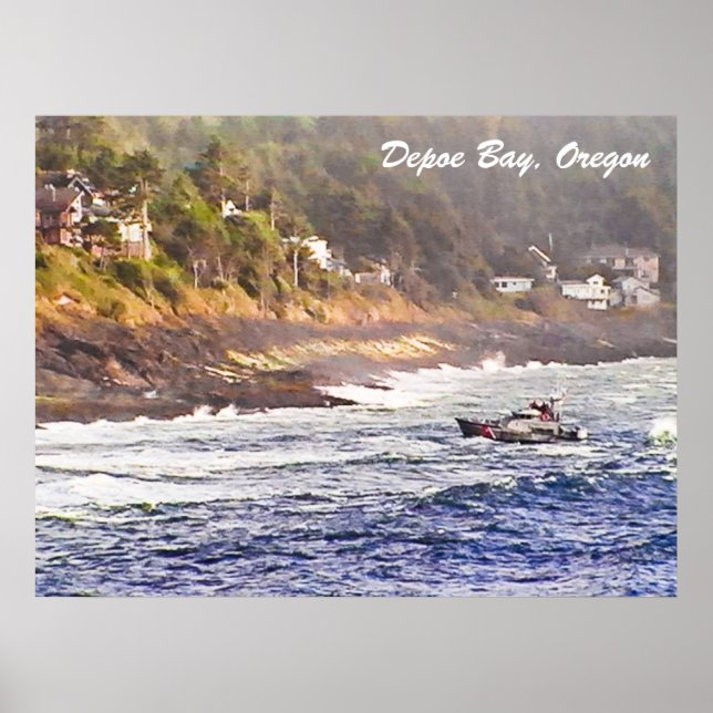 Depoe Bay, Poster Oregon (Frente)