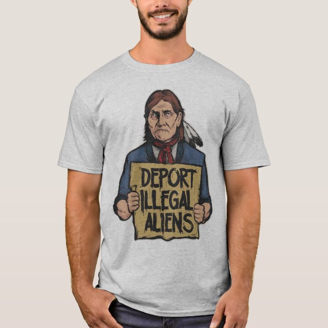 Deport a camisa dos imigrantes ilegais (Frente)