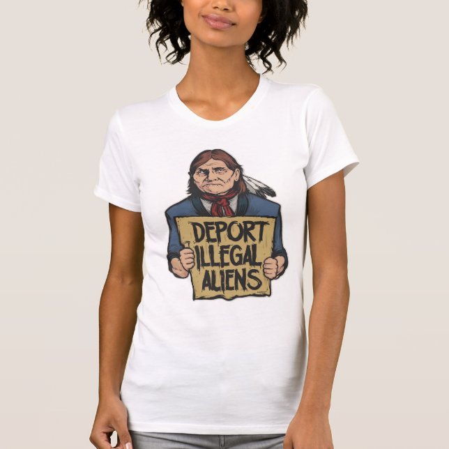 Deport a camisa dos imigrantes ilegais (Frente)