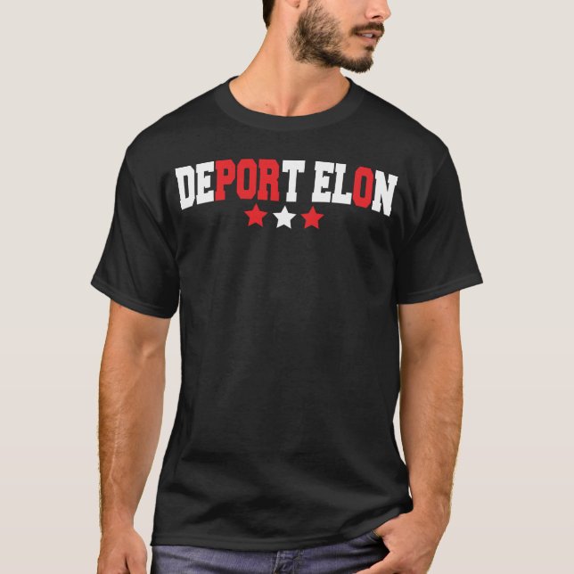 deportar elon camiseta (Frente)