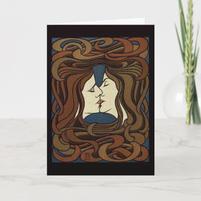 Der Kuss - Cartão de Arte (com citação) (Frente)