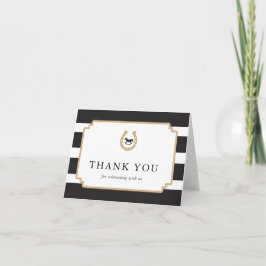 Derby Chá de fraldas Dobrado Obrigado Nota Cartões