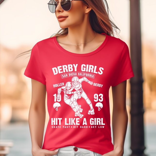 Derby Girls, bate como uma moça T-Shirt (Criador carregado)