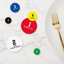 Derby Horse Race Números 1 - 6 Personalizados Colo