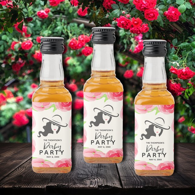 Derby Party Mini (Derby Party Mini Liquor Bottle Labels, serve at your party or give as favors.)