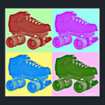 Derby Skate Pop Art Poster<br><div class="desc">Ame Derby? Traga um pouco de Derby Pop Art para a sua casa!</div>