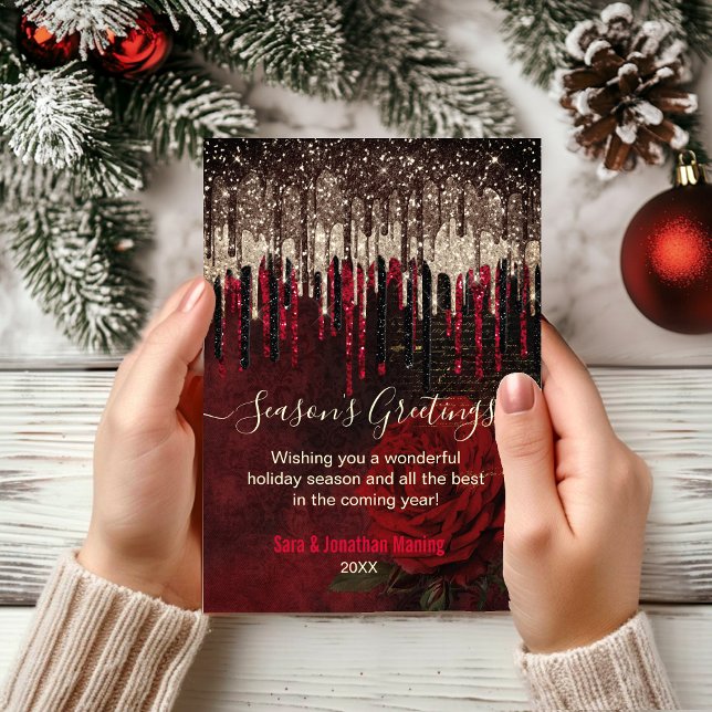 Derramamento do ouro de flores vermelhas do Ano No (Criador carregado)