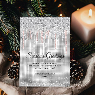 Derramamento do ouro rosa de prata do ano novo de