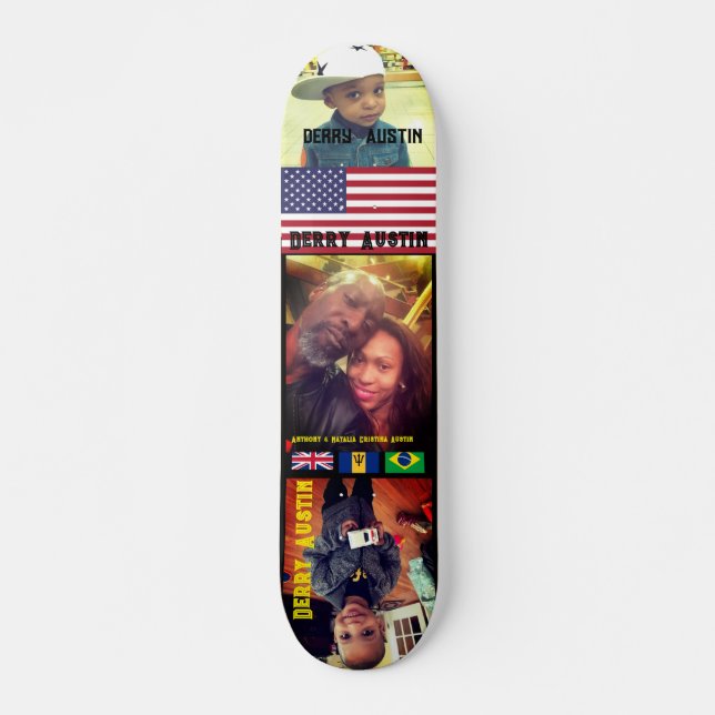 DERRY AUSTIN 2, 7, 3/4", skateboard Deck (Frente)