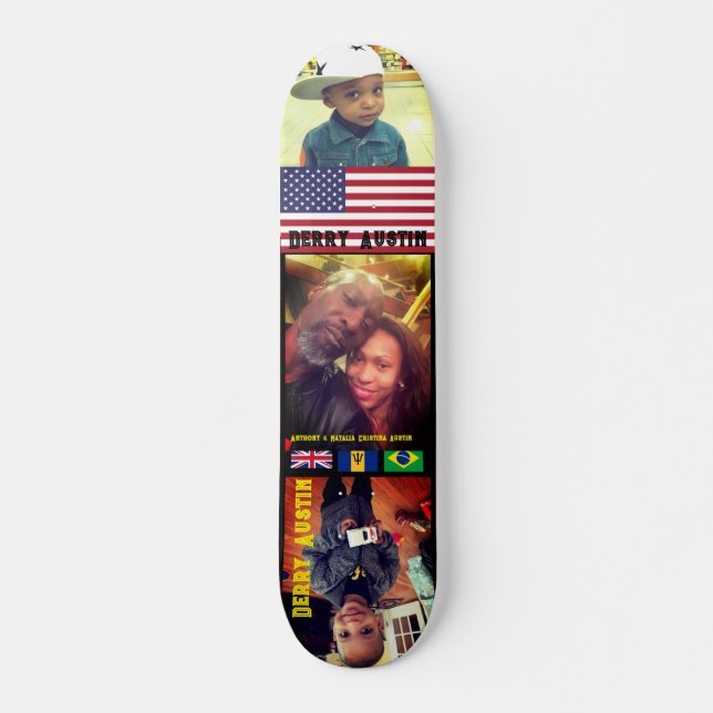 DERRY AUSTIN 7, 3/4", skateboard Deck (Frente)