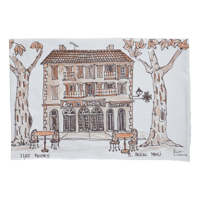 des platens, Place Paoli,| L'Ile Rousse, Córsega (Frente-Esquerda)