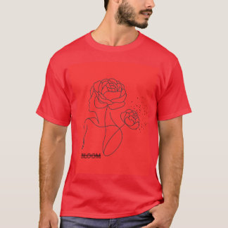 Desabrochar em Vermelho – Camiseta Artística de Me
