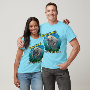 Desacelere e gire para manatear camisa inspirada
