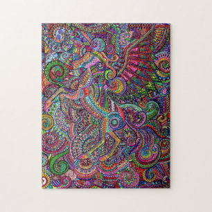 Desafiador Quebra-Cabeça Unicórnio Mandala Arte
