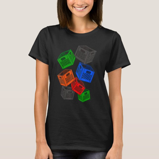 Desafio 3 da Camisetas de Crate Bloqueada do Leite (Frente)