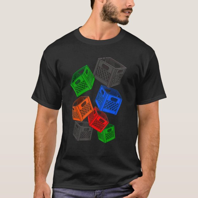 Desafio 3 da Camisetas de Crate Bloqueada do Leite (Frente)
