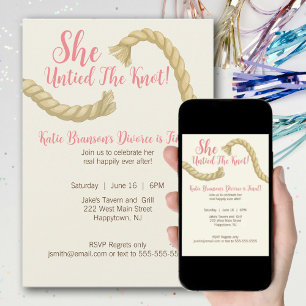 Desamarre O Convite de festas De Divórcio Do Nó