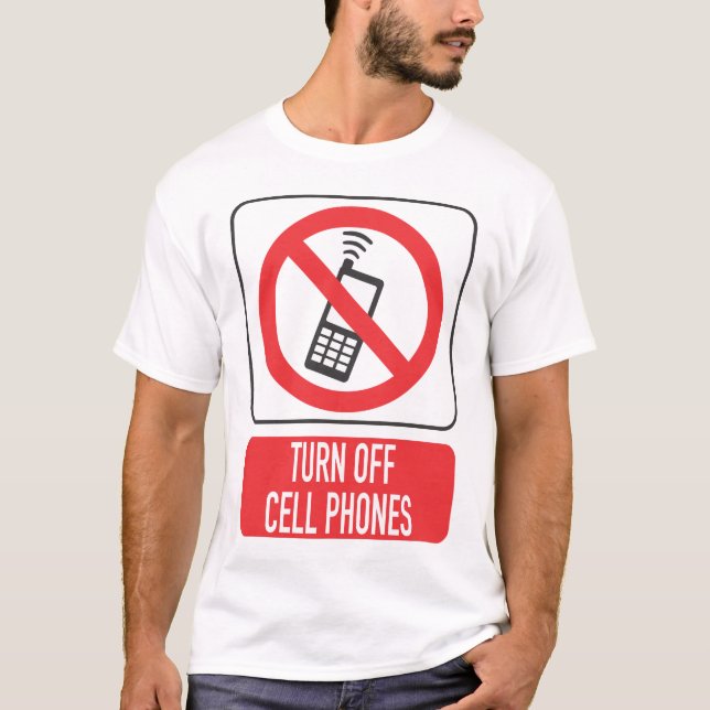 Desativar Camisa T de Telefones Celulares - Capa E (Frente)