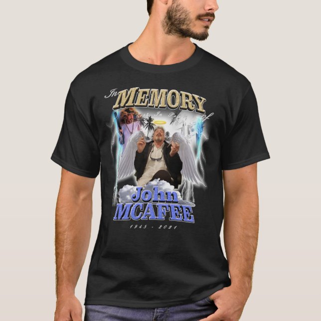 Descanse em Paz John McAfee Premium T-Shirt (Frente)