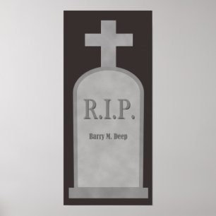 Descanse em RIP Barry M. Deep Tombstone Poster