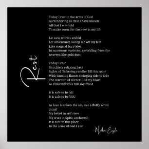 Descanse Nos Braços De Deus Ama poema poster