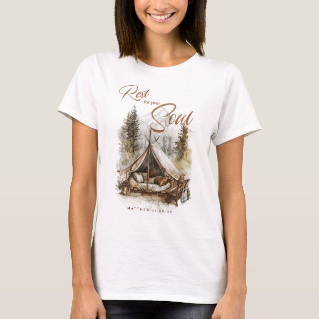 Descanse para sua camisa de moça cristã Boho (Frente)