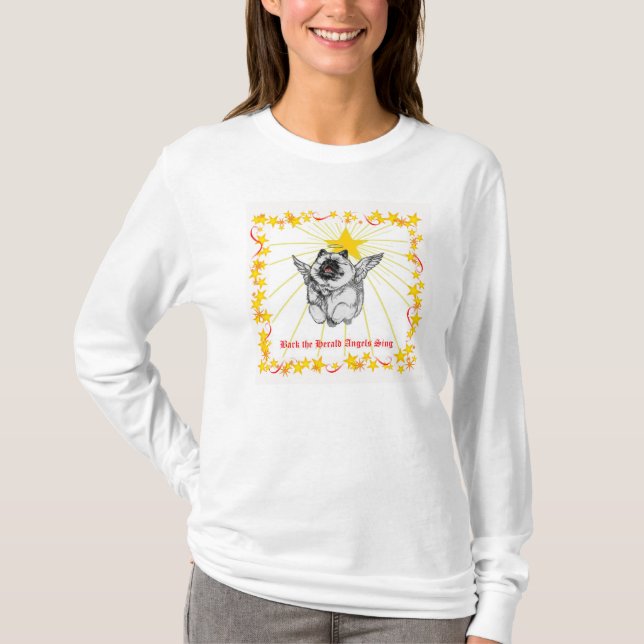 Descasque o arauto que os anjos cantam a camisa de (Frente)