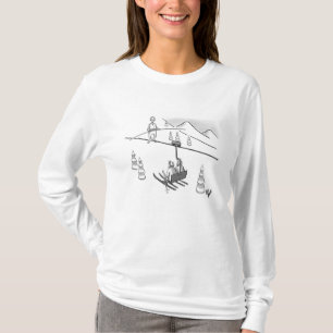 Descida Engraçada Esquiando Camisa Humor