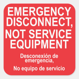 Desconexão de Emergência, Etiqueta de Equipamento 