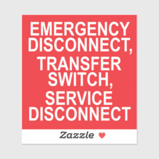 DESCONEXÃO DE EMERGÊNCIA, etiqueta de SWITCH DE TR