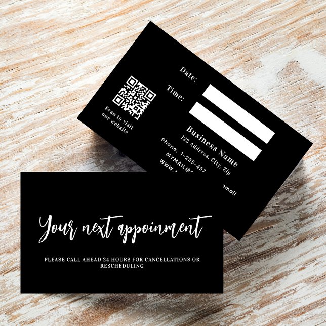 Desconto Cartão de compromisso comercial QR preto e branco (Criador carregado)