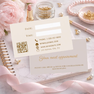 Desconto Cartão de compromisso de cliente QR rosa empoeirad