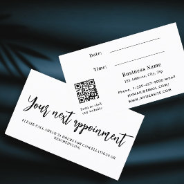 Desconto Cartão de compromisso de código QR branco
