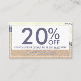 Desconto cartão de cupão de onda em cache