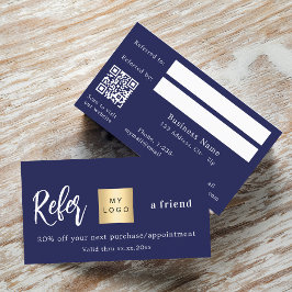 Desconto cartão de referência do logotipo comercial do códi