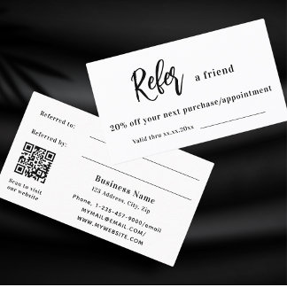 Desconto Cartão de remessa comercial de código qr branco