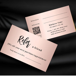 Desconto cartão de remessa de negócio do código qr do rosa 