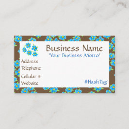 Desconto Cartão de visita Azul bonito Flor