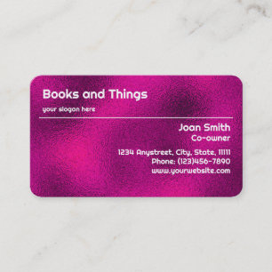 Desconto Cartão de visita de folha de alumínio rosa quente 