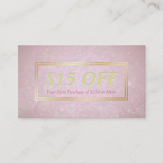 Desconto Chic Coupon Makeup Beauty Salon Rosa Dour (Frente)