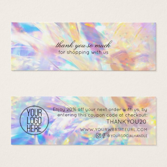 Desconto de Obrigados do Cliente Moderno Minimalis (Frente & Verso)