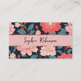 Desconto Elegante Pink Cherry Blossoms Cartão de visita