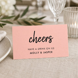 Desconto Felicidades   Cartão De Bebida Livre De Casamento