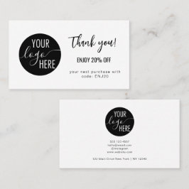 Desconto Logotipo Mínimo Próprio Obrigado Cartão de Descont